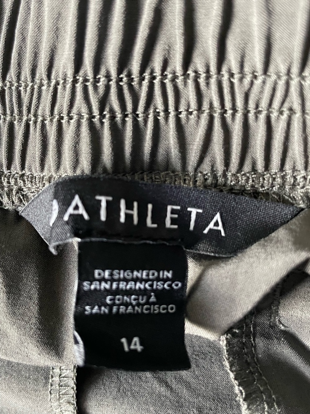 Athleta Women's Olive Textured Brooklyn Jogger Pants Size 14 - 54343 - Picture 11 of 14